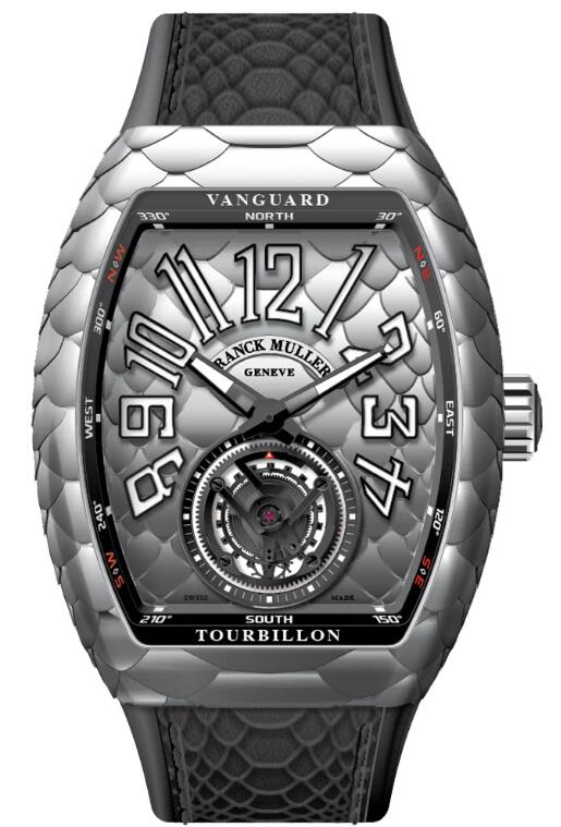 Buy Franck Muller Vanguard Cobra Stainless Steel Tourbillon Replica Watch for sale Cheap Price V 45 T IRON COBRA (NR) (AC) (COBRA NI BLC NR) - Click Image to Close